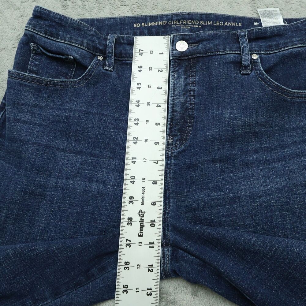 Chico's Jeans Women's 2R US-12 High-Rise Girlfriend Slim Leg Ankle 27" Inseam - Picture 7 of 16